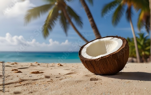 Wallpaper Mural coconut on the beach, desert island Torontodigital.ca