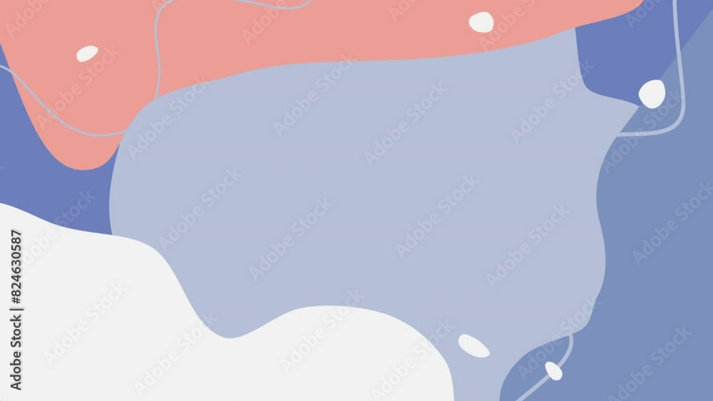 Abstract flat background, moving colors with lines.