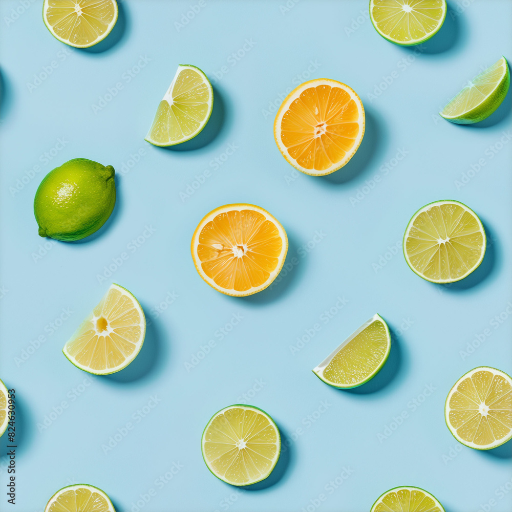 lime and orange seamless pattern