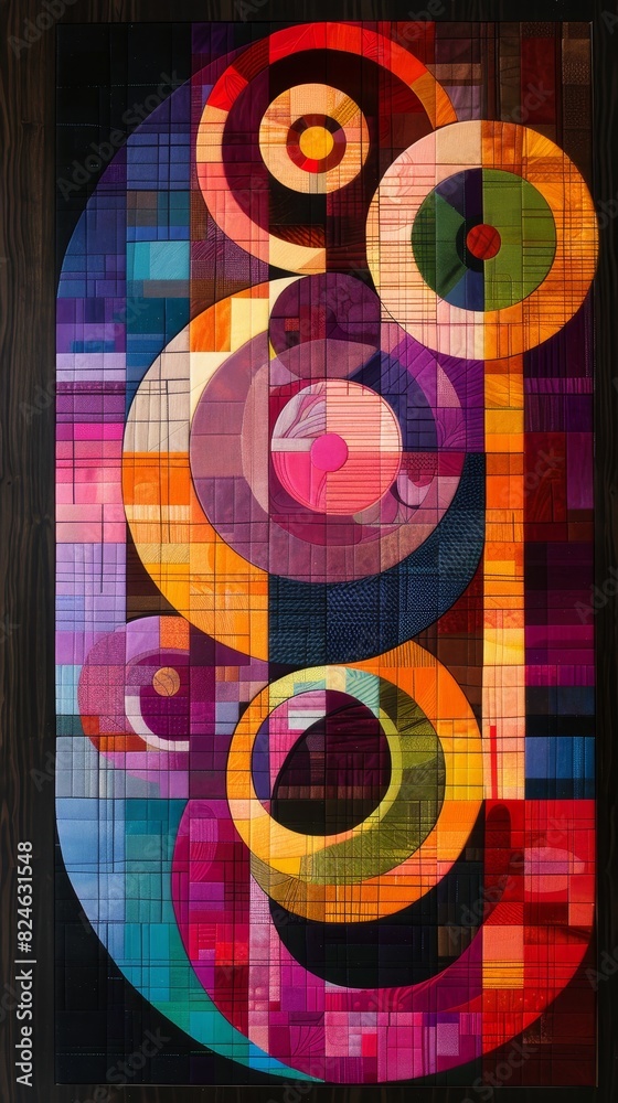 Vibrant pride art with geometric forms and a lively modern composition Vibrant pride art with geometric forms and a lively modern composition