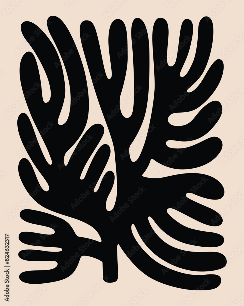 abstract silhouette illustration of sea coral abstract silhouette illustration of sea coral