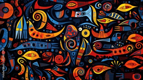 Cultural diversity symbolic abstract wallpaper