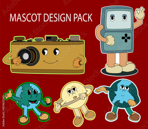 mascot design for stickers, labels and tags for your brand used in groceries, discounts and packaging