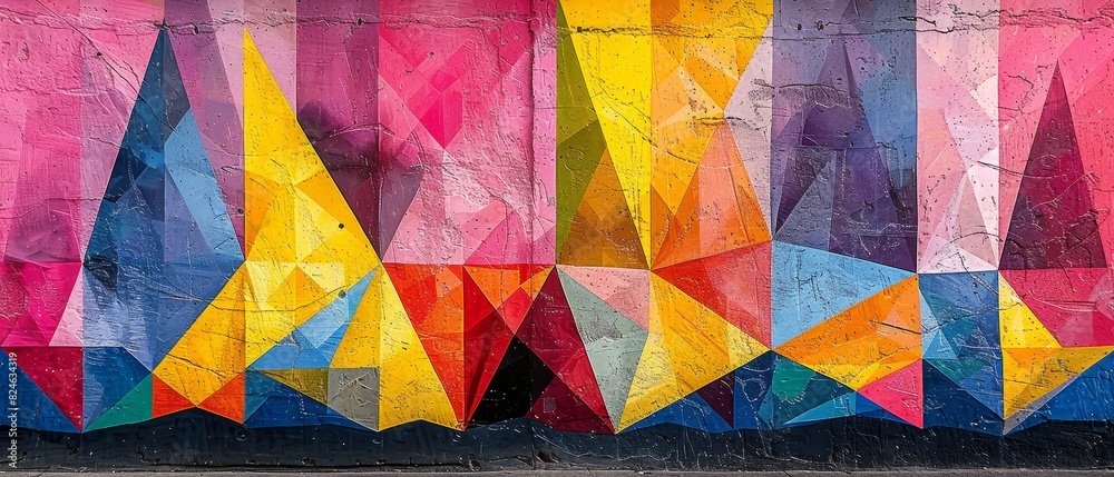 Celebrate vibrant Pride Month with geometric forms, bright colors, and abstract expressions Celebrate vibrant Pride Month with geometric forms, bright colors, and abstract expressions