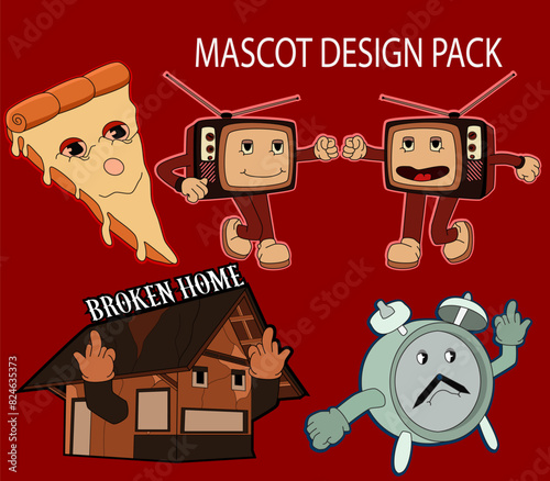 mascot design for stickers, labels and tags for your brand used in groceries, discounts and packaging