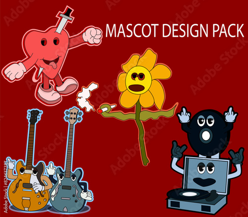 mascot design for stickers, labels and tags for your brand used in groceries, discounts and packaging