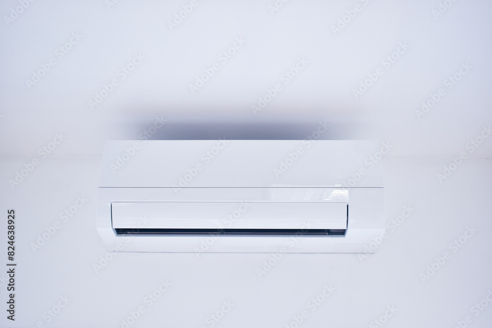 white air conditioner on wall, electricity object in home white air conditioner on wall, electricity object in home