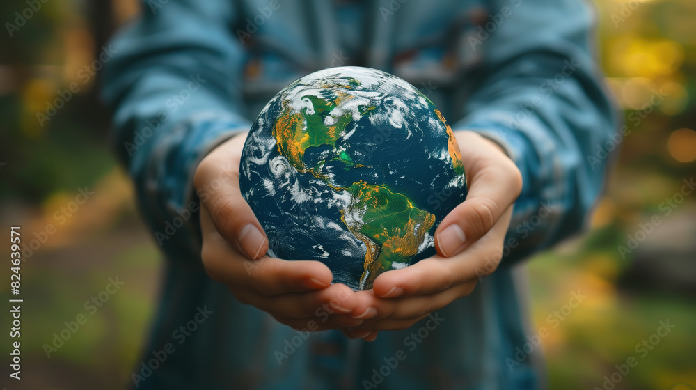Person Holding Small Globe in Hands Person Holding Small Globe in Hands