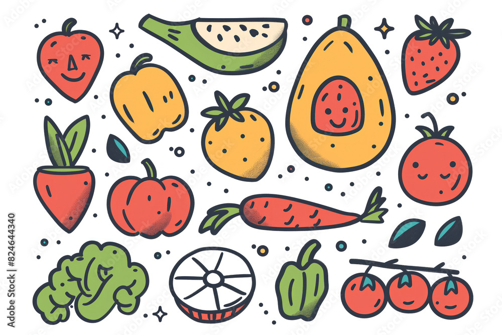 Vegan Illustration Greeting Card Background, Text Space, Generative AI