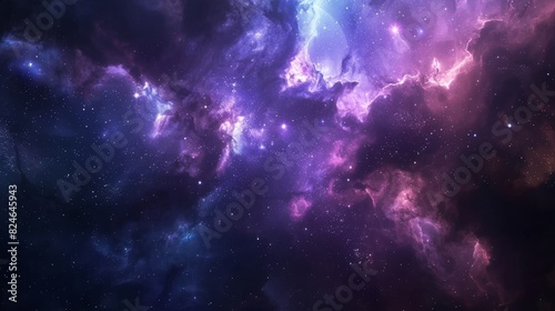 This abstract background of nebulae and galaxies in space provides a captivating and otherworldly effect.