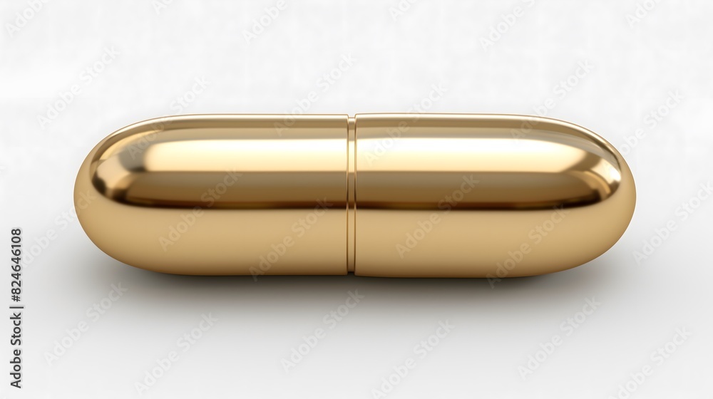 Golden pill capsule for luxury health supplements Golden pill capsule for luxury health supplements