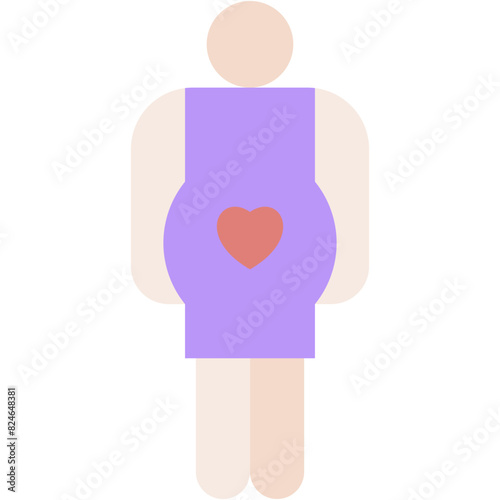 Vector Icon pregnant, pregnancy, kid and baby, fertility, gestation