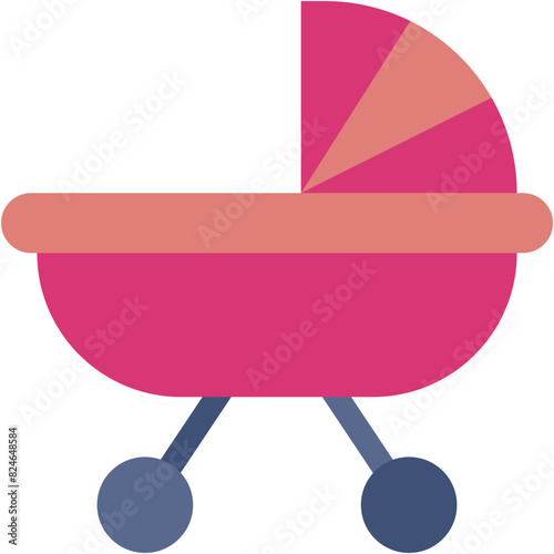 Vector Icon prams, pushchair, baby stroller, babies, kid and baby