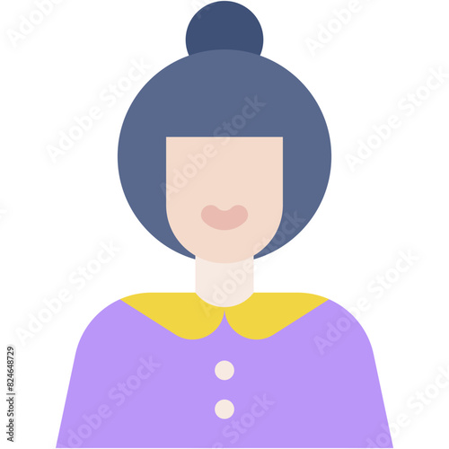 Vector Icon grandmother, elder, user, woman, avatar