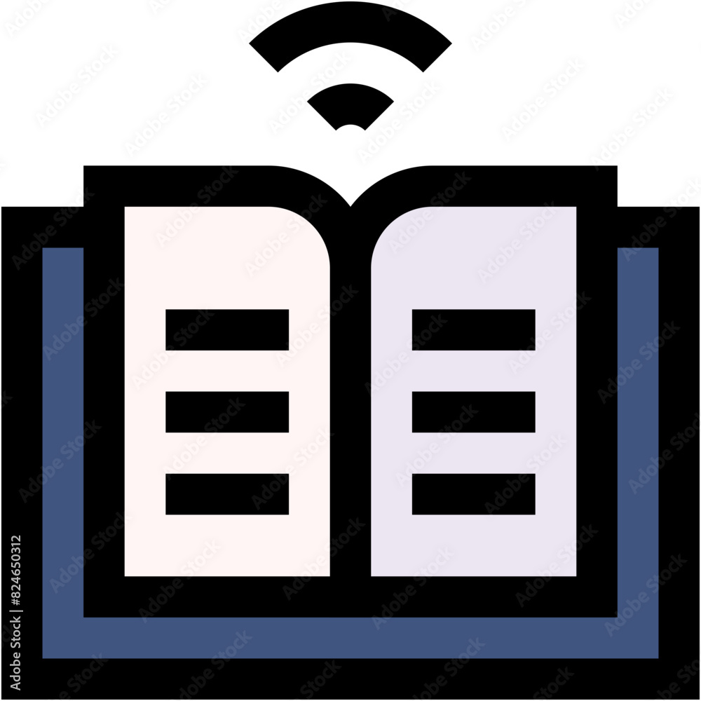 Vector Icon book, Digital, learning, reading, online Vector Icon book, Digital, learning, reading, online