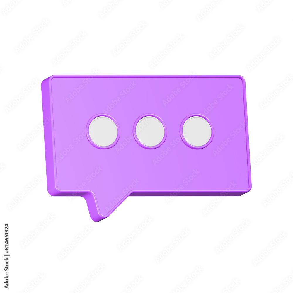 3D Realistic chat or online message 3D Realistic chat or online message
