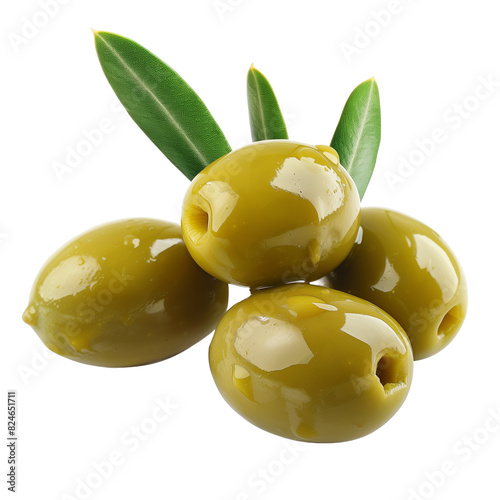 green olive fruits, cutout png image