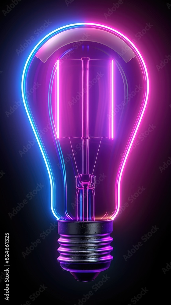 Renewable energy concept. Glowing symbolic light bulb Renewable energy concept. Glowing symbolic light bulb