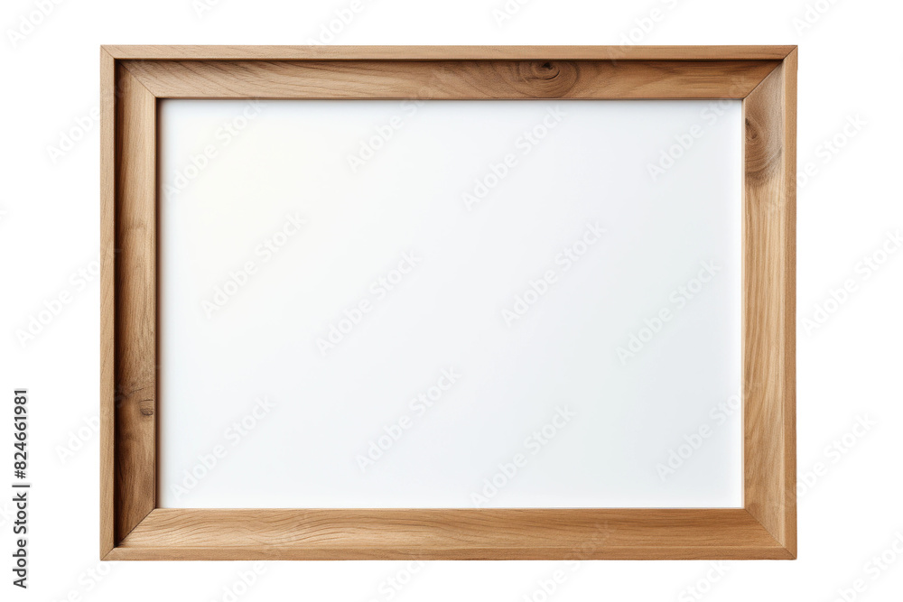 Ethereal Wooden Frame on White Canvas on a White or Clear Surface PNG Transparent Background. Ethereal Wooden Frame on White Canvas on a White or Clear Surface PNG Transparent Background.