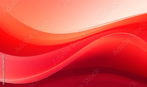 Red light shining on a bright red background. Modern red abstract background