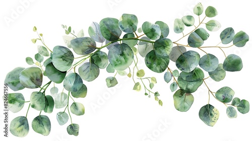 watercolour eucalyptus arrangement banner background