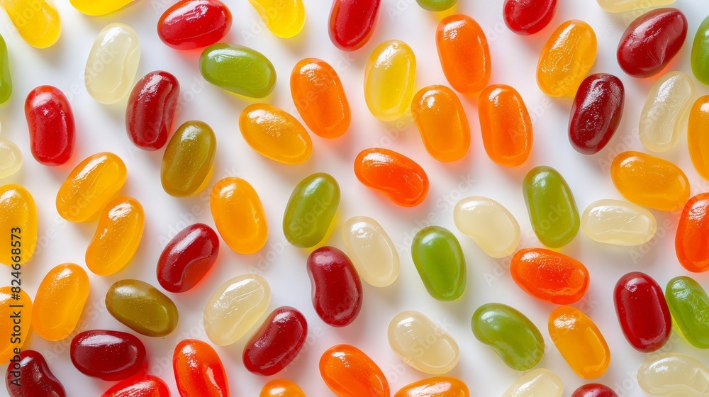 A bunch of jelly beans of different colors