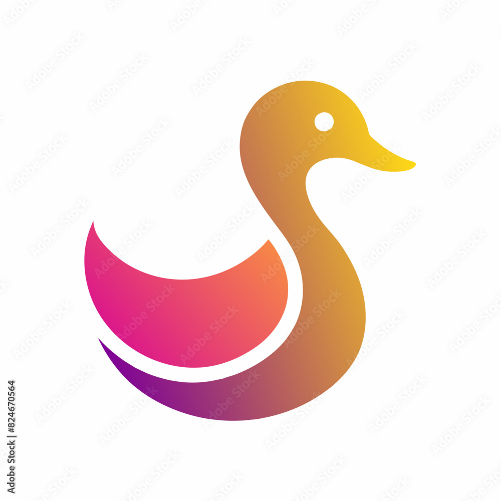 Fototapeta premium Modern duck logo design vector art illustration