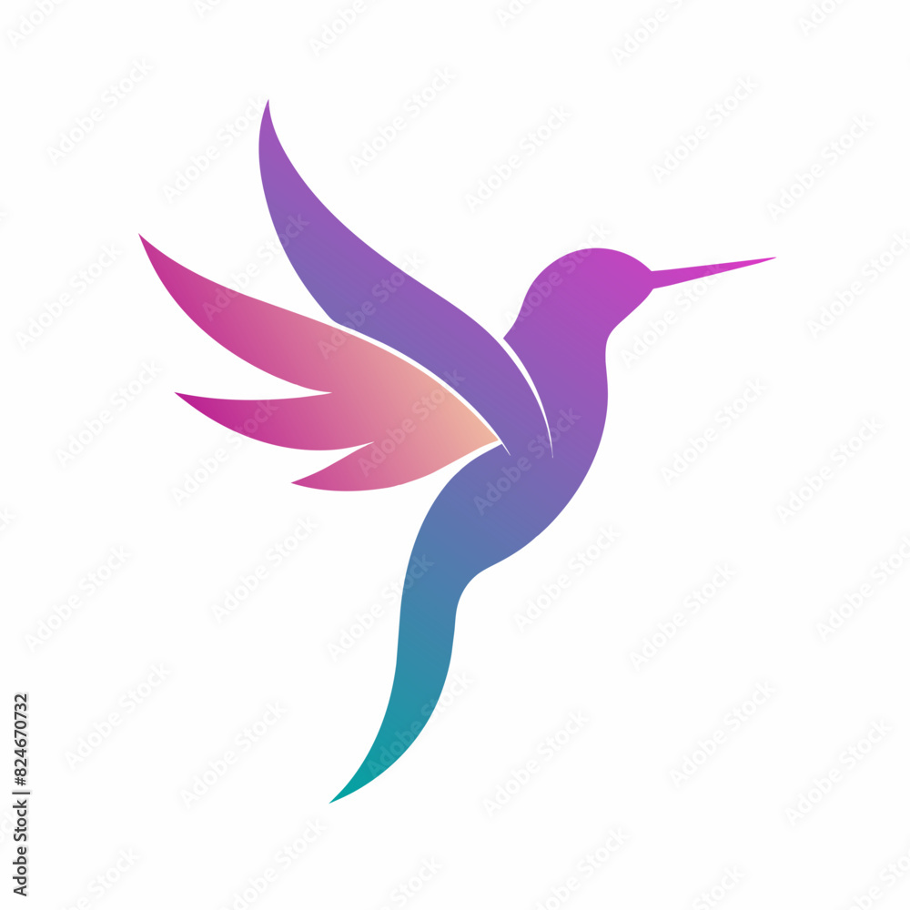 Modern humming bird logo design vector art illustration Modern humming bird logo design vector art illustration