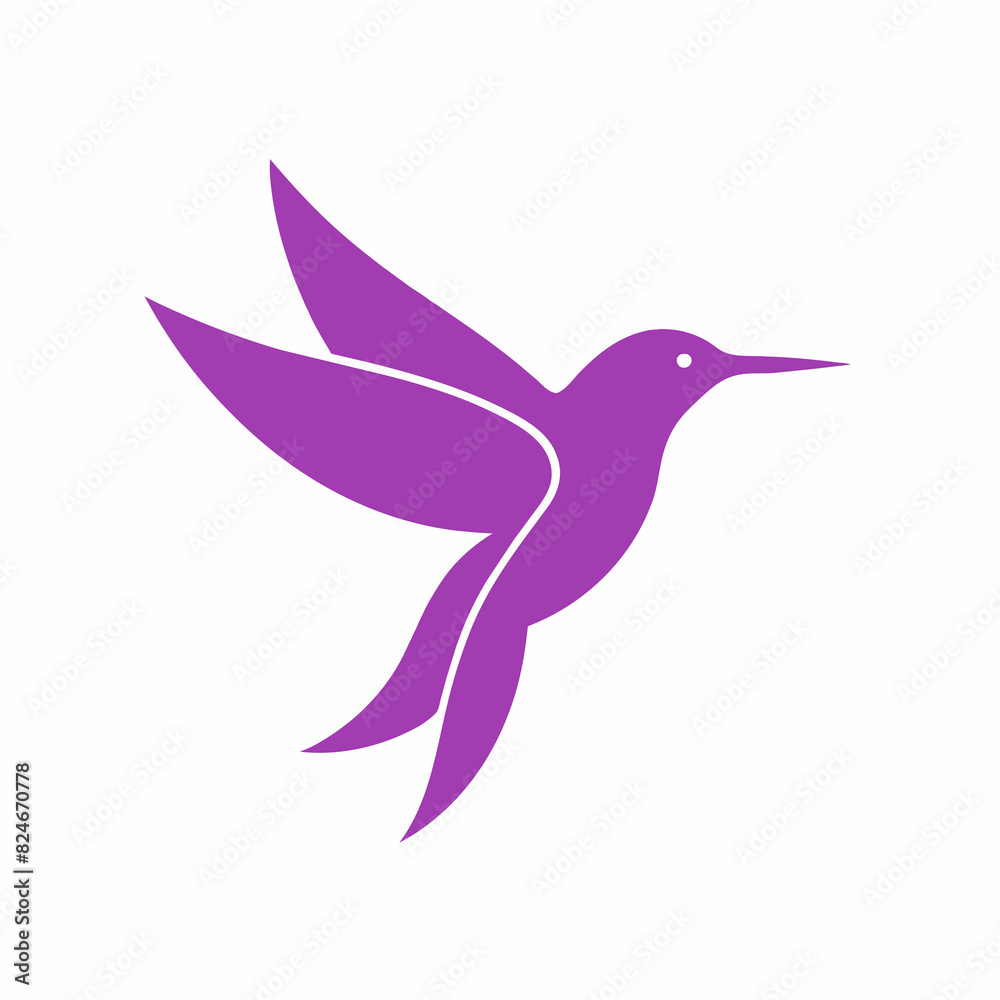 Modern humming bird logo design vector art illustration Modern humming bird logo design vector art illustration