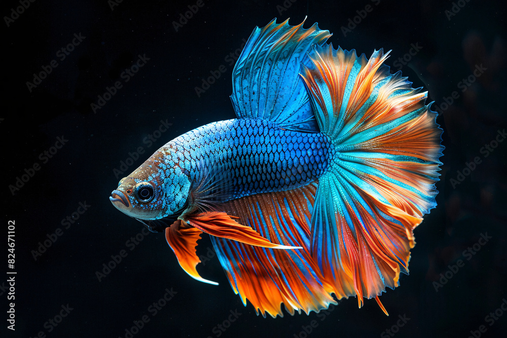 Fototapeta premium siamese fighting fish in aquarium