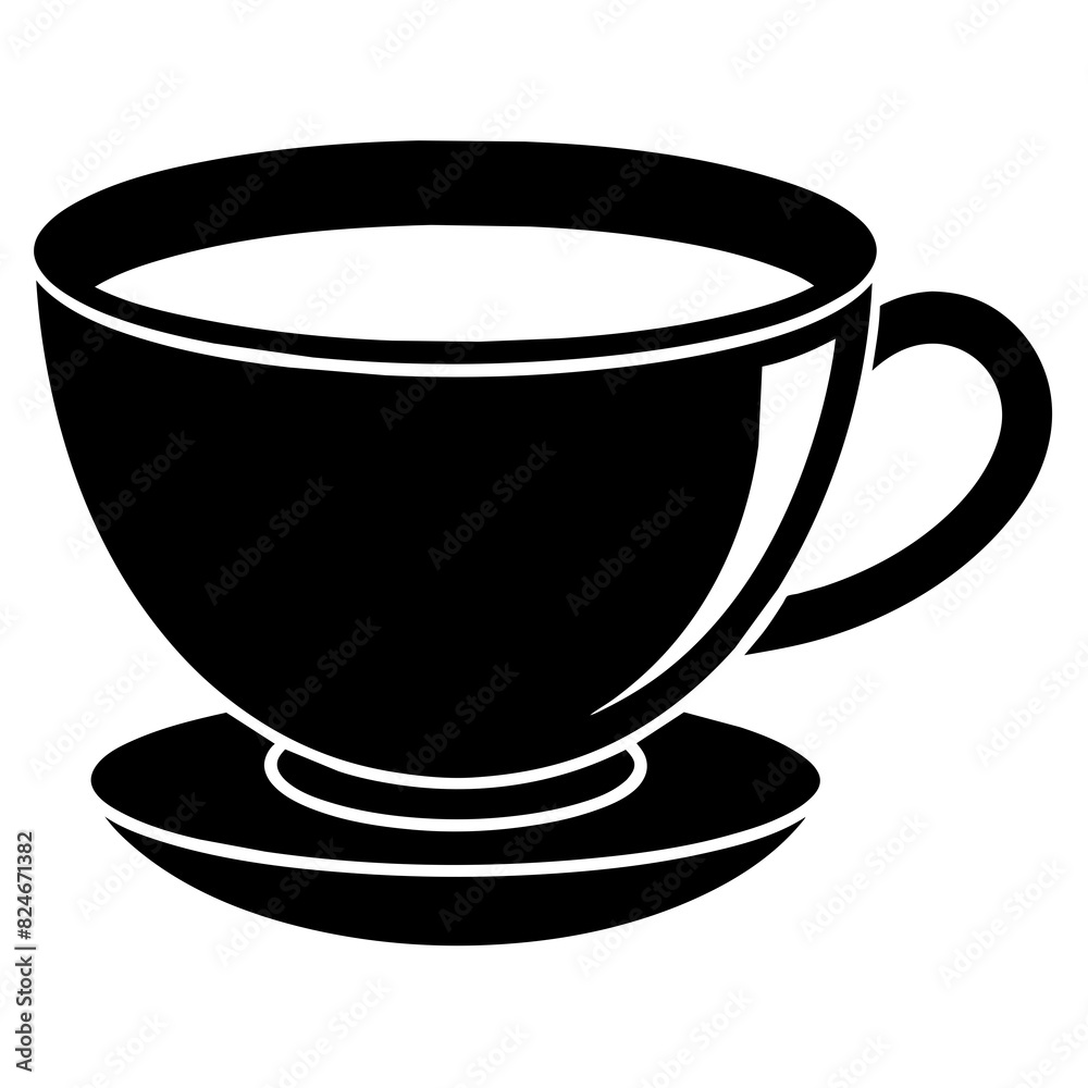 Tea with cup vector illustration 