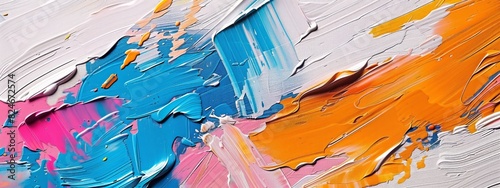 Vibrant Abstract Acrylic Painting with Bold Brush Strokes