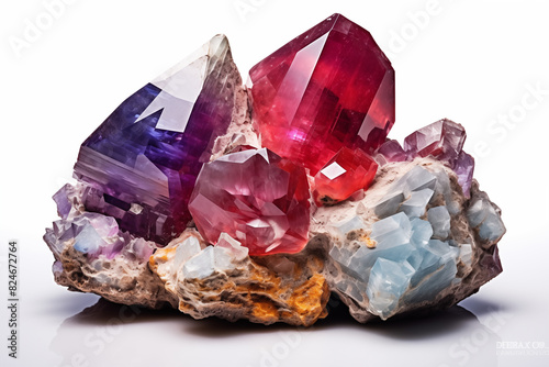 Minerals on white background. Mineral collection. Collection of gems. Purchase and sale of minerals. Topics related to minerals. Minerals fair. Mineral fair. Mineral exchange.