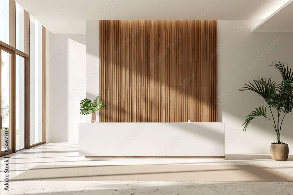 Fototapeta premium Luxury front desk lobby