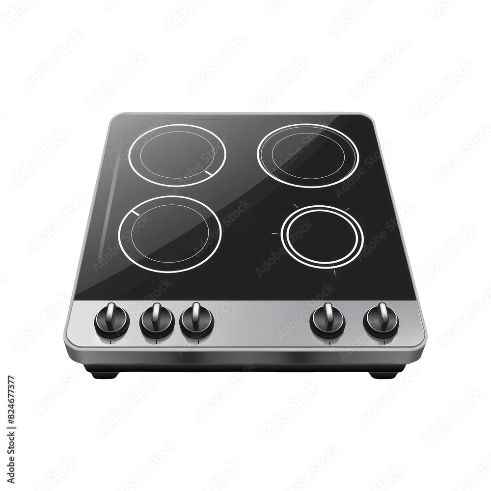 Fototapeta premium Induction hob. Isolated on transparent background 