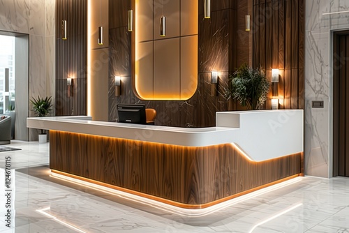 Luxury front desk lobby