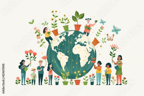 People and Earth  Illustration