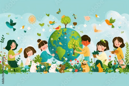 People and Earth, Illustration