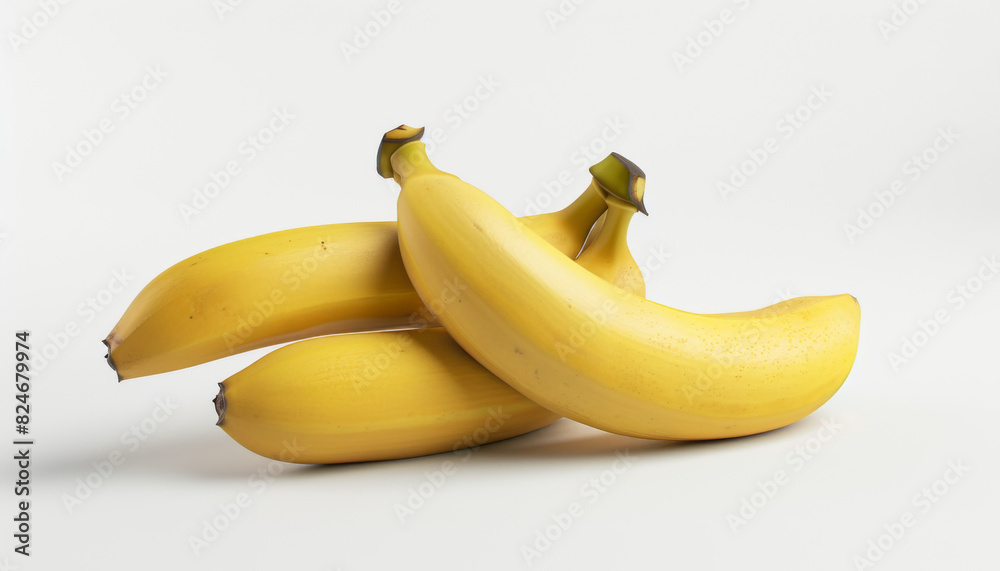Three bananas are piled on top of each other