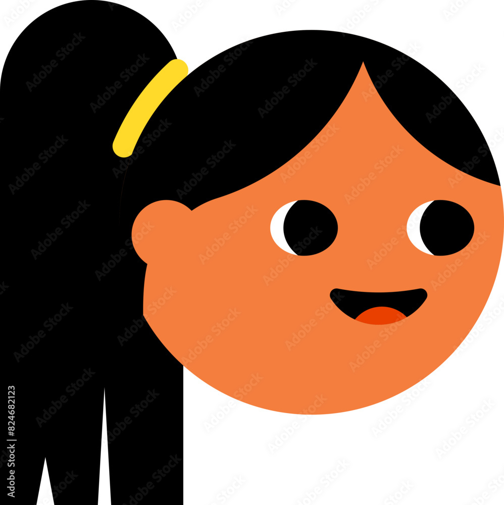 Cartoon Girl Face Icon Cartoon Girl Face Icon