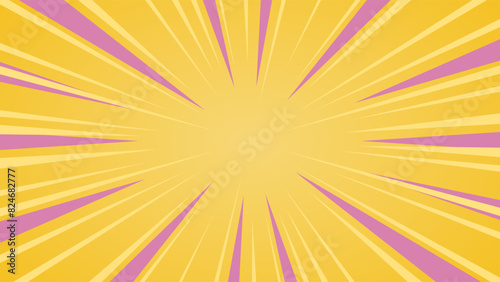 Dynamic burst yellow gold pink background