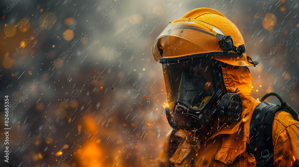Obraz premium helmet on fire
