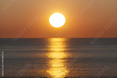 Summer beautiful landscape Sun with sea. Outdoor natural background AI (ID: 824685323)
