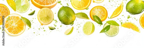 Vibrant citrus slices on white, perfect for summer-themed promotions.