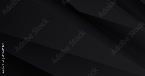 Elegant amazing black grey abstract polygonal shapes with diagonal lined background. Geometric striped texture. Digital premium dark backdrop. Business male trendy modern. Smooth elegant 3d wallpaper