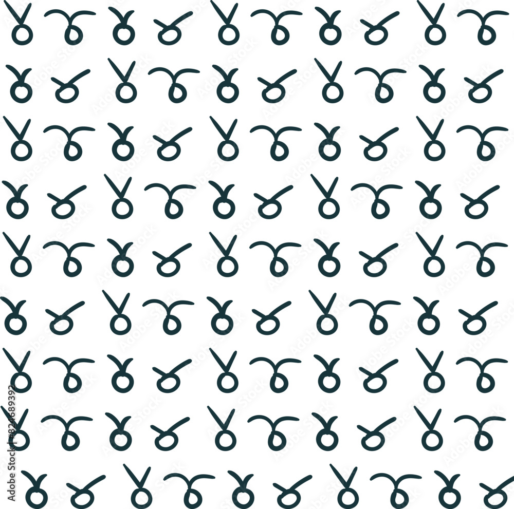 The texture consists of circles with horns. The texture consists of circles with horns.