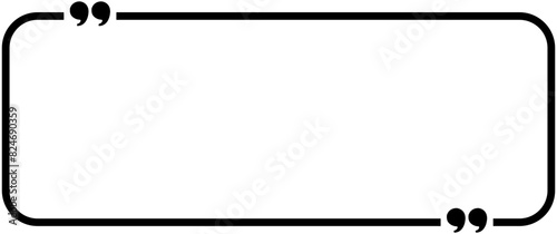 Quote box frame icon .Text blog information block icon .Quote info boxe quotation icon 