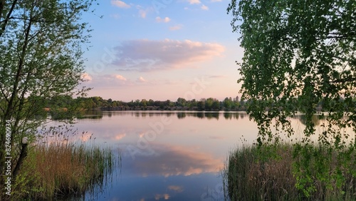 sunrise over the lake