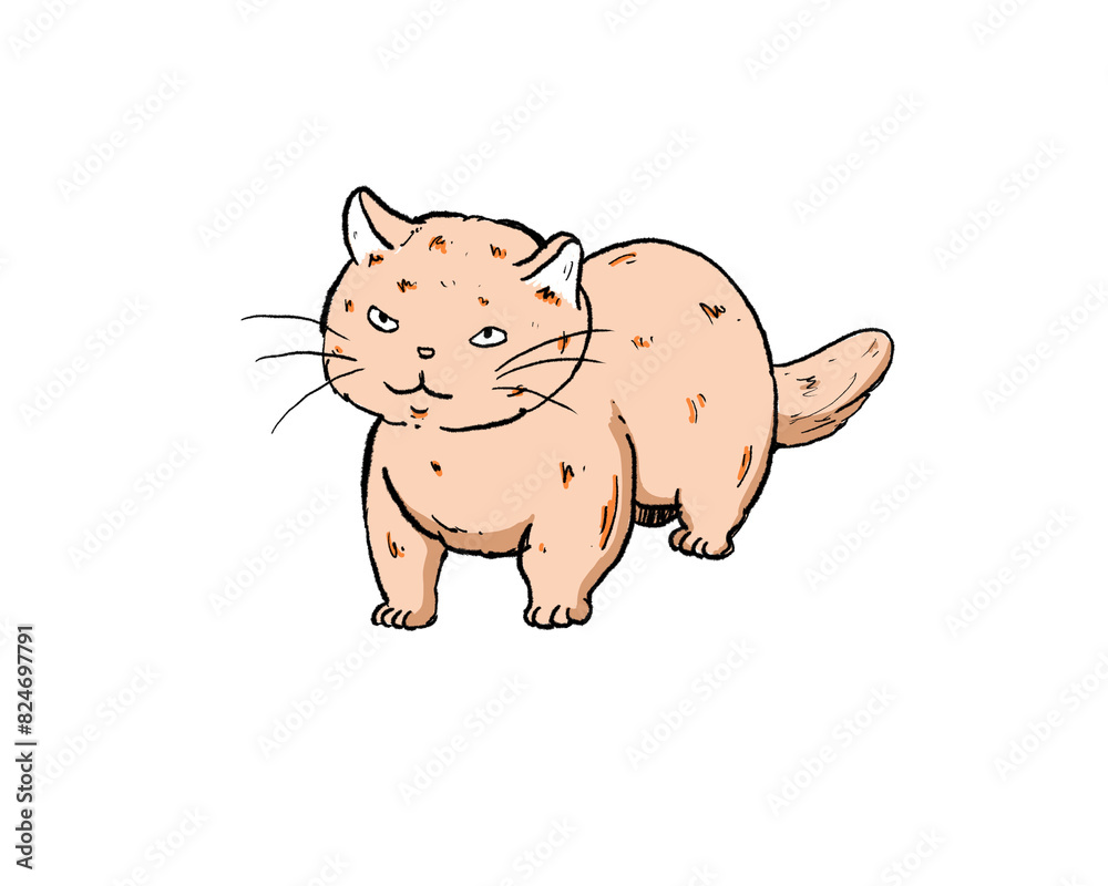 Cute cat cartoon character icon set hand draw, isolated.
Cute cat cartoon character icon set hand draw, isolated.