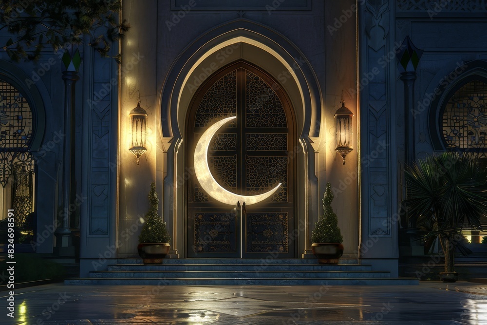 Crescent Moon and Star Adorn the Entrance